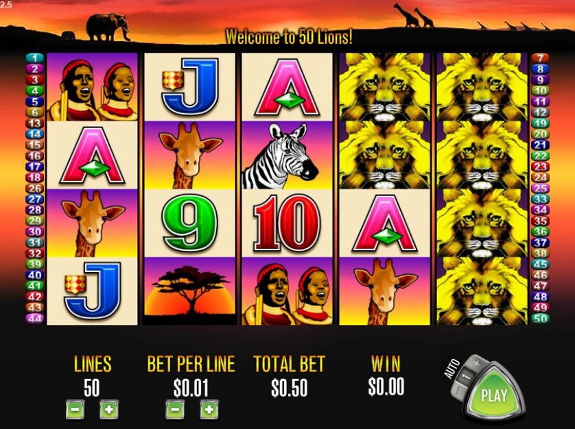 slot machine 50 lions