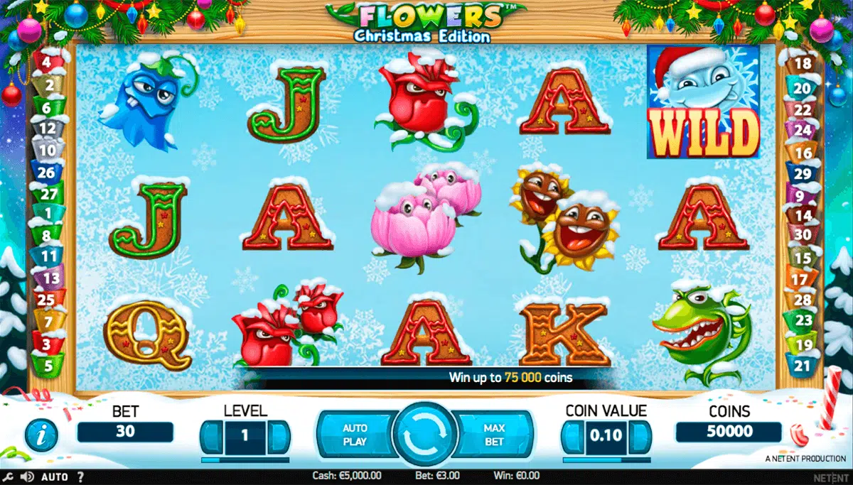slot online flowers christmas edition