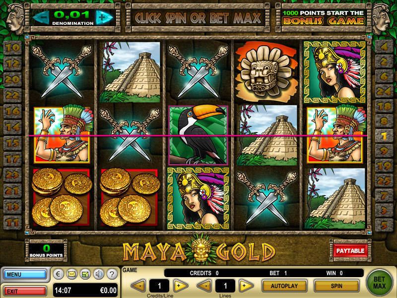 griglia slot maya gold