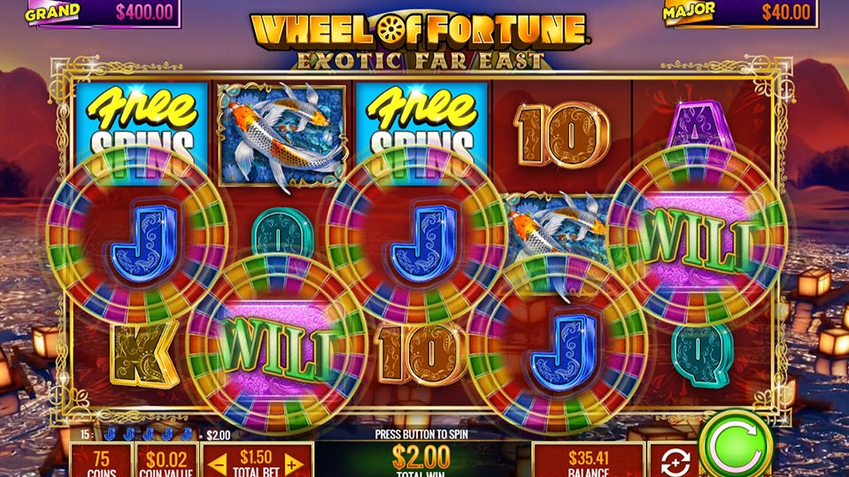 griglia slot wheel of fortune exotic far east