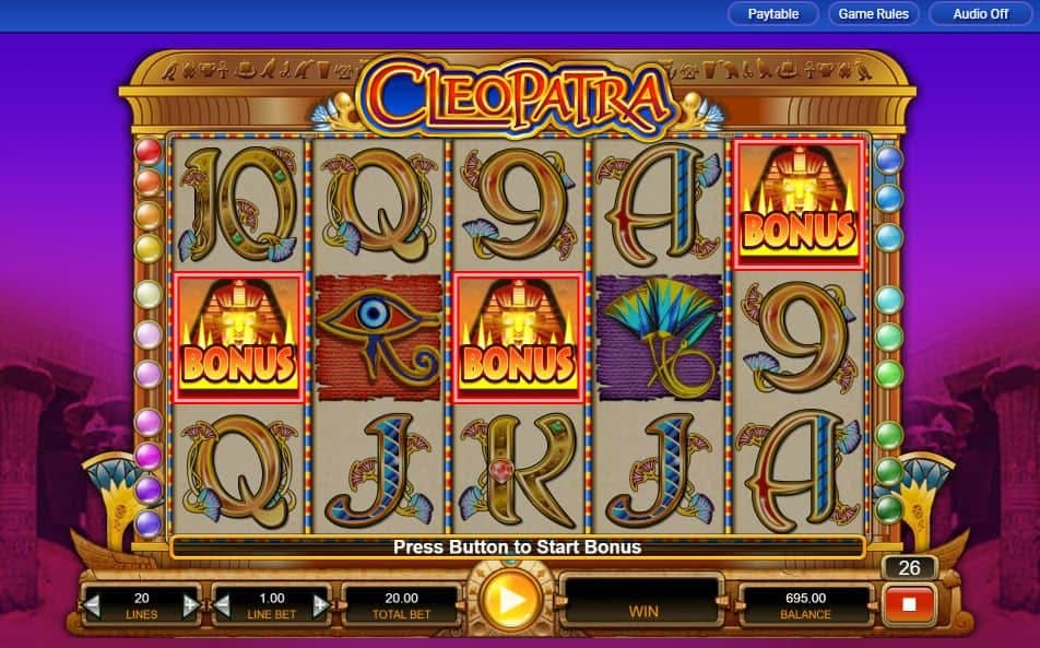 griglia slot machine online cleopatra 
