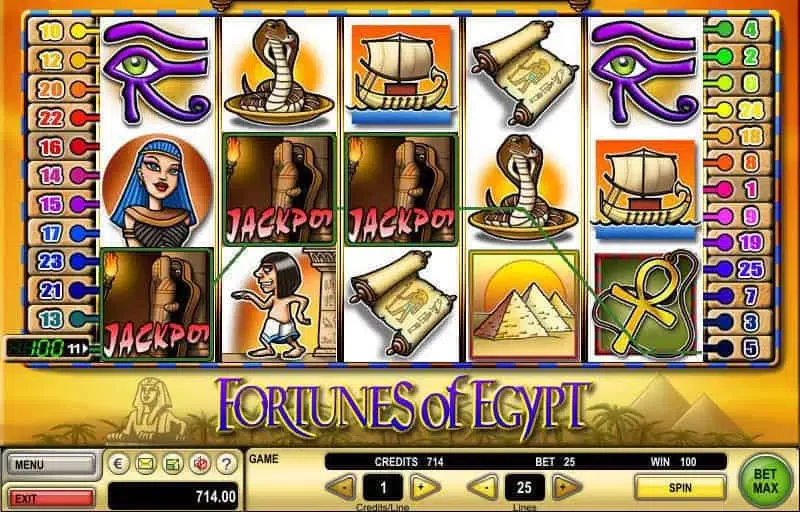 griglia slot machine online fortunes of egypt